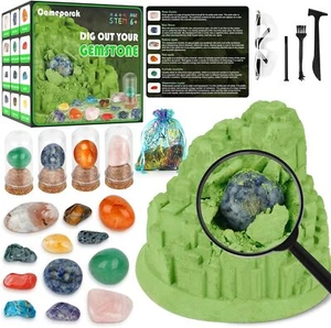 Gemstone Dig Kit (Unique Shape),Great STEM Science Kit for Kids- Excavate Your O - Picture 1 of 7