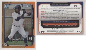 2015 Bowman Draft Chrome Orange Refractor /25 Christin Stewart #178