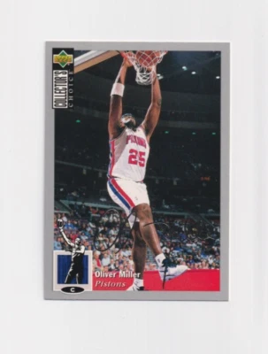 1994-95 Collector's Choice SILVER SIGNATURE #293 Oliver Miller DETROIT PISTONS - Image 1 of 3