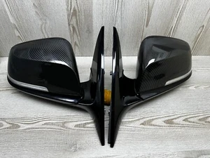 BMW F30 F34 3 SERIES SIDE DOOR MIRROR WING CARBON LOOK 6 PIN LEFT RIGHT SET RHD - Picture 1 of 17