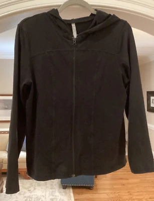 Hanna Andersson Mujer Negro Chaqueta Con Capucha Pequeña Foto 1 de 4