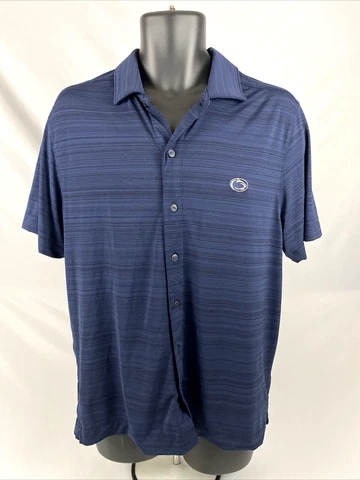Mens Cutter & Buck Drytec Penn State PSU Short Sleeve Polo Camp Shirt Sz S Cover