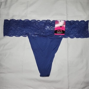 Tanga Maidenform Azul 2XL/9 DMESLT Encaje Ribete Panty Nuevo Con Etiquetas - Imagen 1 de 6