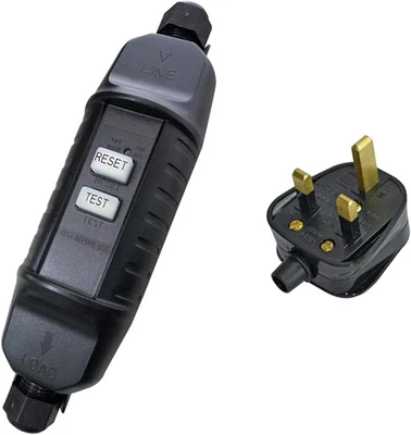 PRO ELEC PEL00414 13A Inline RCD (Rewireable), IP66 & Faithfull FPPPLUG13R - Image 1 of 4