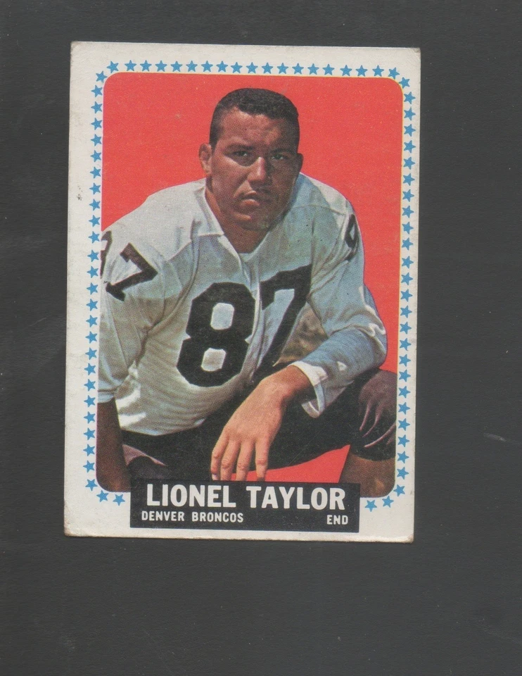 1964 Topps Football Card #64 Lionel Taylor-Denver Broncos Vg Ex Card - Image 1 of 1