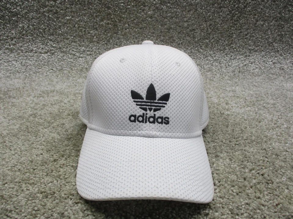 Adidas шляпа крышка резинке мужской L/XL белая сетка трилистник вышитые оригиналы A-FLEX - Изображение 1 из 4