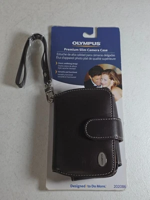 Olympus Premium Slim Camera Case for Digital Cameras Brown Leather 202286 - Image 1 of 4
