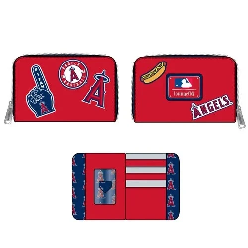 LOUNGEFLY MLB Los Angeles Angels Patches Zip-Around Wallet - Image 1 of 1