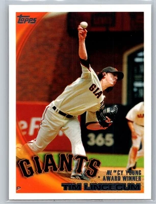 2010 Topps #9 Tim Lincecum - Image 1 of 2