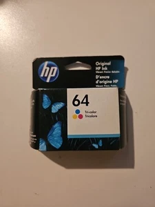 Genuine HP 64 Tri-Color Original Ink Cartridge OEM EXPIRED JUNE 2021 New In Box - Picture 1 of 2
