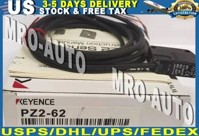 KEYENCE PZ2-62 Photoelectric Sensor Switch PZ262 New In Box One US Free TAX - Image 1 of 4