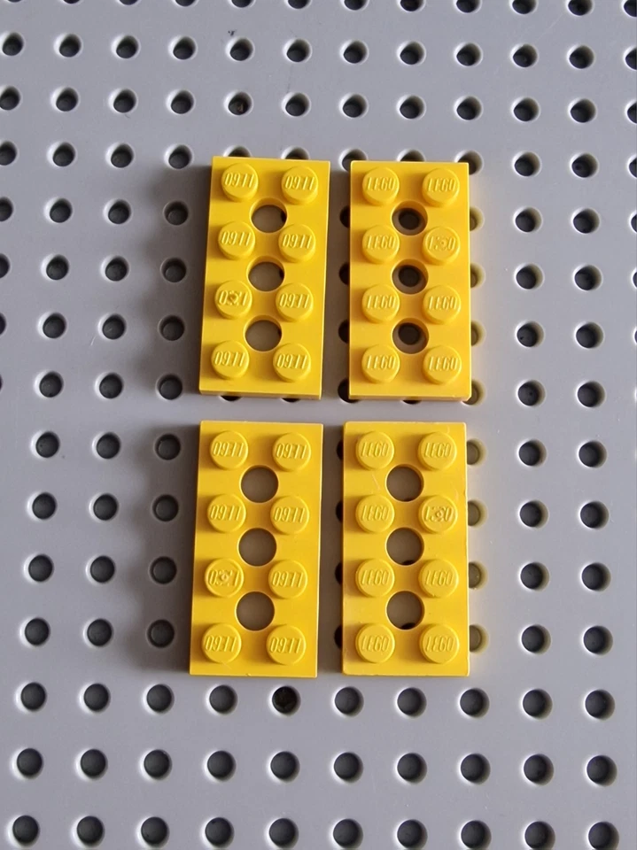 LEGO Technik Technic Platte Plate Lochplatte 2x4 Gelb 4 Stück 3709b 3709 A083 - Bild 1 von 1