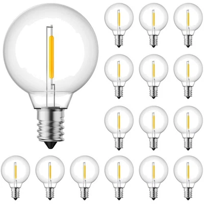 G40 Led Replacement Light Bulbs 1W Shatterproof Globe Bulb Fits E12 or C7 Can... - Image 1 of 4