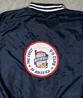 Chaqueta Swingster Ford V8 Club of America De Colección Hecha en EE. UU. Bombardero Años 80 Foto 1 de 4