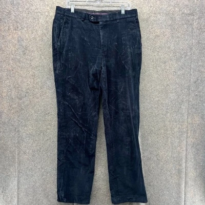 Pantalones de vestir Hiltl para hombre 34 azul pana frente plano vestido Italia recto 50 UE Foto 1 de 4