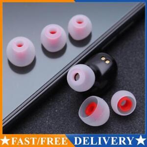 6pcs In Ear Earphone Silicone Earbuds Replace for Headset (White+Red) AU