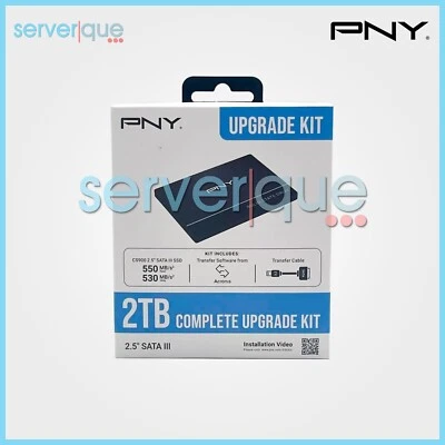 PNY SSD7CS900-2TBKIT-RB CS900 2TB 7.2K SATA III 6Gbps SSD System Upgrade Kit NEW - Image 1 of 3