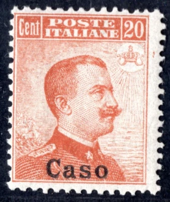 ITALY 1912 AEGEAN ISLANDS CASO SCOTT #10 MINT NEVER HINGED CATALOG VALUE $315 - Image 1 of 2