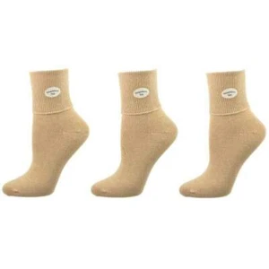 Sierra Socks Big Girls 3 Pairs Pack Pima Cotton School Uniform Turn Cuff Socks - Picture 1 of 21