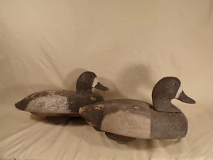 Antique Carved Wood Glass Eyes Duck Decoy w Old Paint Primitive Cabin Decor AAFA - Picture 1 of 1
