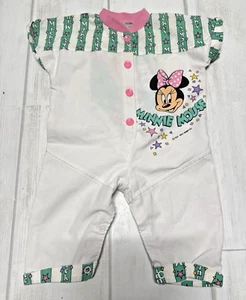 Mameluco Minnie Mouse 1984 vintage de una pieza doble cara bebé 6-12 meses - Imagen 1 de 11