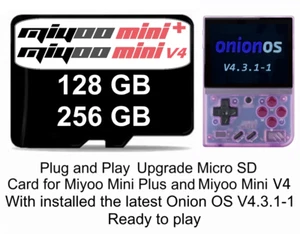 Miyoo Mini Plus & V4 Plug & Play Upgrade 128GB / 256 GB Karta Micro SD z systemem operacyjnym cebulowym - Zdjęcie 1 z 7