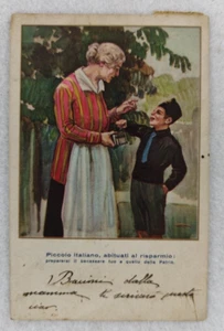 cartolina pnf balilla ill metlicovitz cassa risparmio prov lombarde vg 1929 fp - Imagen 1 de 6