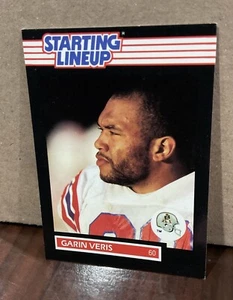 Tarjeta de alineación inicial Kenner 1989 Garin Veris - New England Patriots - Imagen 1 de 2