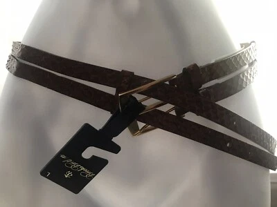 NWT Brook Brothers Authentic Python Leather Women  Belt Condition - Image 1 of 4