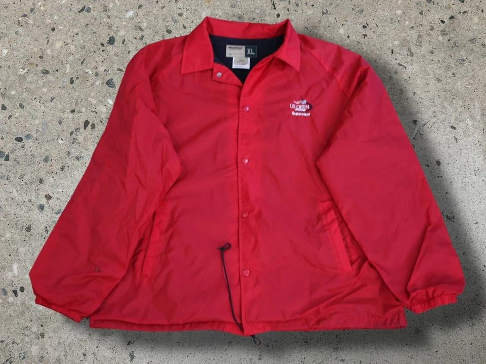 Rare! Vintage 2008 US Open Tennis Supervisor Men’s XL Red Nylon Jacket - Image 1 of 4