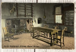 Martha Washington Kitchen Mount Vernon Virginia VA Vintage Postcard - Picture 1 of 3