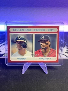 2024 Topps Heritage Red Border Stolen Base Leaders 2023 #309 - Bild 1 von 2