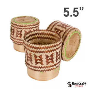 5,5" Kra-Tip Aufbewahrungsbox BamBoo Korb klebriger Klebreis Thai Lao - Bild 1 von 2