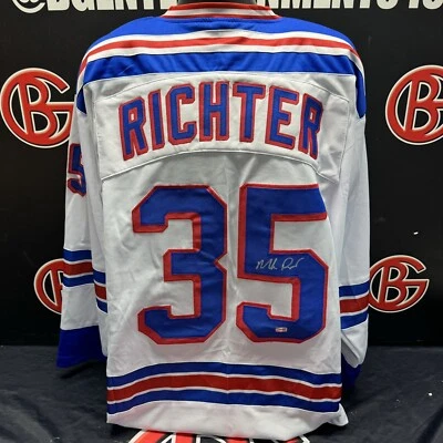 Mike Richter Signed New York Rangers Autographed White Jersey Steiner CX COA - Image 1 of 3
