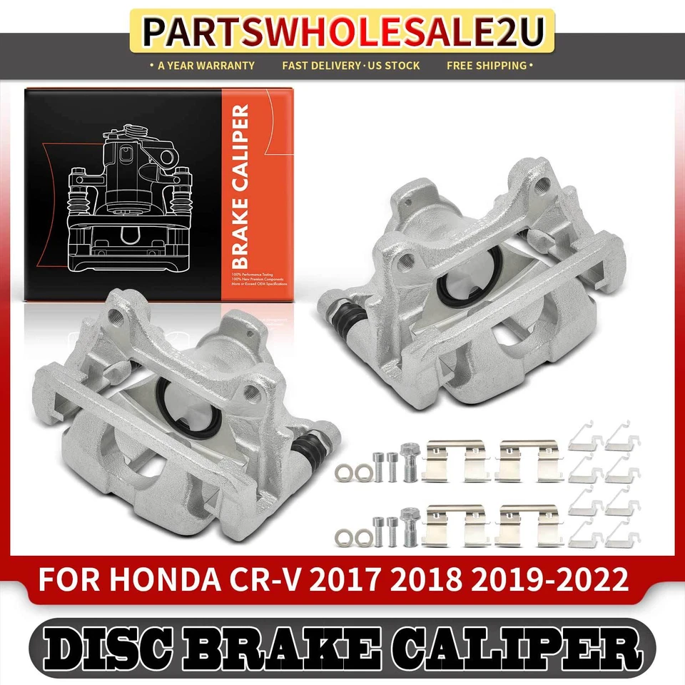 Pinza de freno trasera izquierda y derecha 2 piezas con pistón de metal para Honda CR-V 2017-2022 Foto 1 de 4