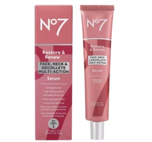30ml No7 Restore & Renew Face, Neck and Multi Action Serum - Picture 1 of 6