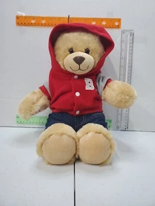 Build A Bear hellbraun B97 roter Hoodie 16" Denim Shorts Schwanz 11/2014 siehe Fotos - Bild 1 von 12
