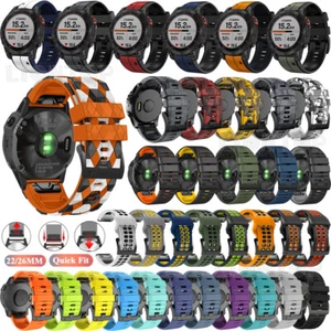 Für Garmin Fenix 7/7X 5/5X Plus 6/6X Pro Silikon Riemenband Schnellspanner Sport - Bild 1 von 237