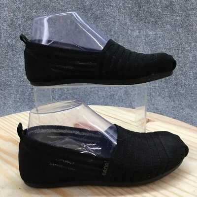Skechers BOBS Slip On Flats Womens 6 Black Plush Golden Hour Casual Comfort - Image 1 of 4
