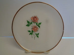 Fire-King Anniversary Rose Milk Glass Dinner Plate 10" Anchor Hocking - Picture 1 of 1
