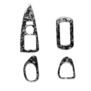 Forged Carbon Fiber Window Lift Switch Panel Cover For Corvette C6 Z06 2005-2013 - Picture 1 of 21