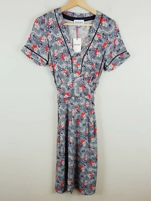 [ BRORA ] Womens Hawthorn & Indigo Dress NEW + TAGS RRP$240 | Size AU 8 or US 4 - Image 1 of 4