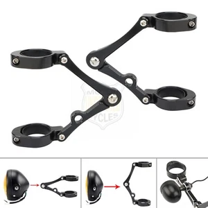 Motorcycle CNC Headlight 33~54mm Bracket Mount Clamp Fork Tube Spotlight Holder - Picture 1 of 24