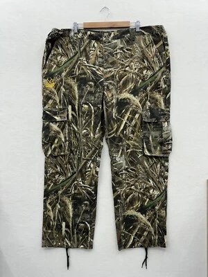 Real Tree Max-5 Mens 44-46 XXL Camo Cargo Pants Elastic Waist - Image 1 of 4