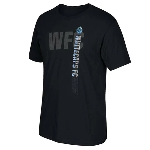 Vancouver Whitecaps FC MLS Licensed Men's "Vertical Speed" Black Short T-Shirt Cover