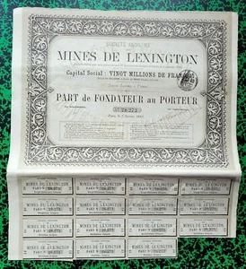 USA (Montana) Butte Siège à Paris - Rare Mines (Argent Cuivre) de Lexington 1883 - Foto 1 di 1