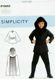 Simplicity R10653 S9162 Kid’s 3-8 Pattern Ninja Star Wars Cape Costume - Picture 1 of 3