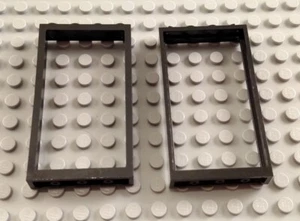 LEGO Lot of 2 Black 1x4x6 Door Window Frame Pieces - Picture 1 of 1