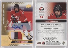 2022 Upper Deck Team Canada Juniors Women's WC /199 Claire Thompson Patch Auto