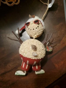 Sand PUPAZZO DI NEVE ornamento natalizio ~ Nuovo con etichette - Foto 1 di 6